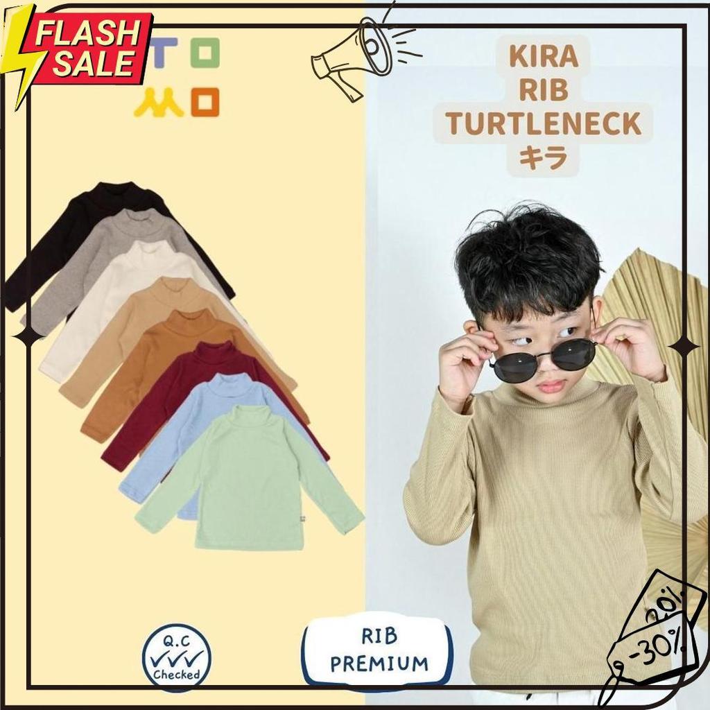 Turtle Neck Kira Rib Anak Kaos Panjang 1-9 Tahun Meledak