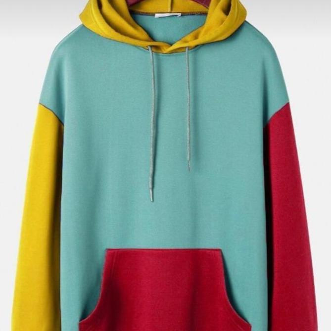 DI114 - SWEATER HOODIE WARNA WARNI MURAH KEKINIAN Fleece Panjang