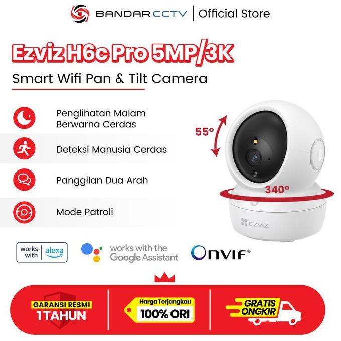 NEW Ezviz H6c Pro 3K 5MP Pan & Tilt Smart Home Camera
