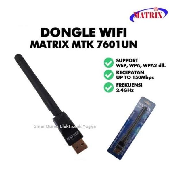 Dongle Matrix USB Wifi Receiver HD Adapter 150Mbps MTK7601UN MTK7601