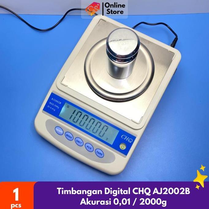 TIMBANGAN EMAS / TIMBANGAN KADAR AIR DIGITAL CHQ AJ2002B 2000G / 2KG (AKURASI 0.01G)