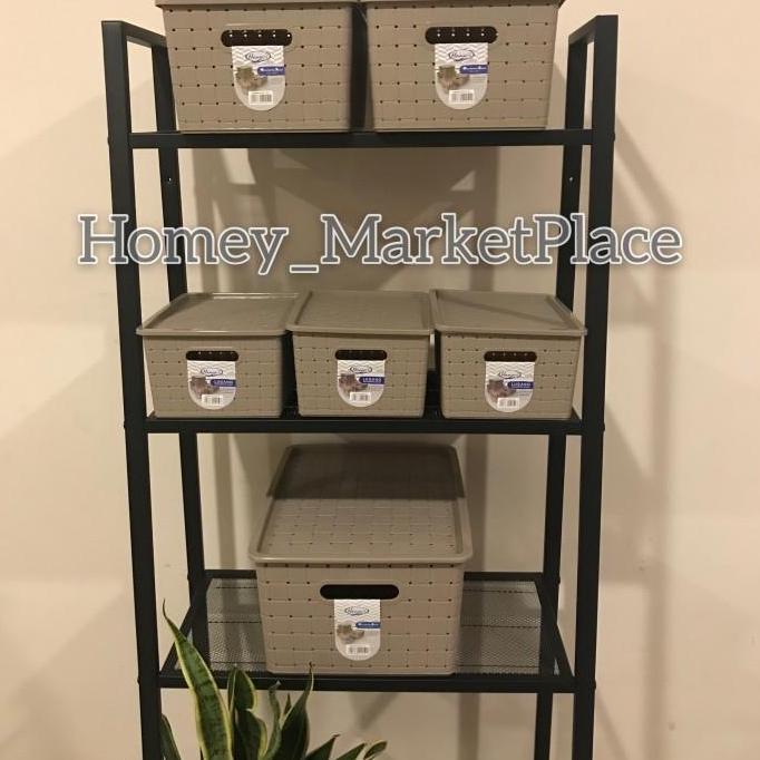 KERANJANG LUGANO HAWAII/KOTAK PENYIMPANAN PLASTIK/KERANJANG PLASTIK