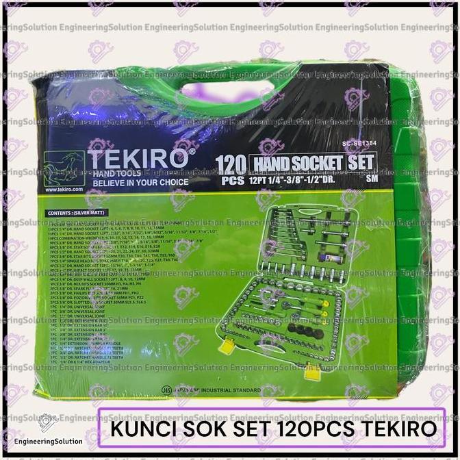 KUNCI SOK SET 120PCS TEKIRO/HAND SOCKET SET 120PCS TEKIRO DR 1/4 - 1/2"