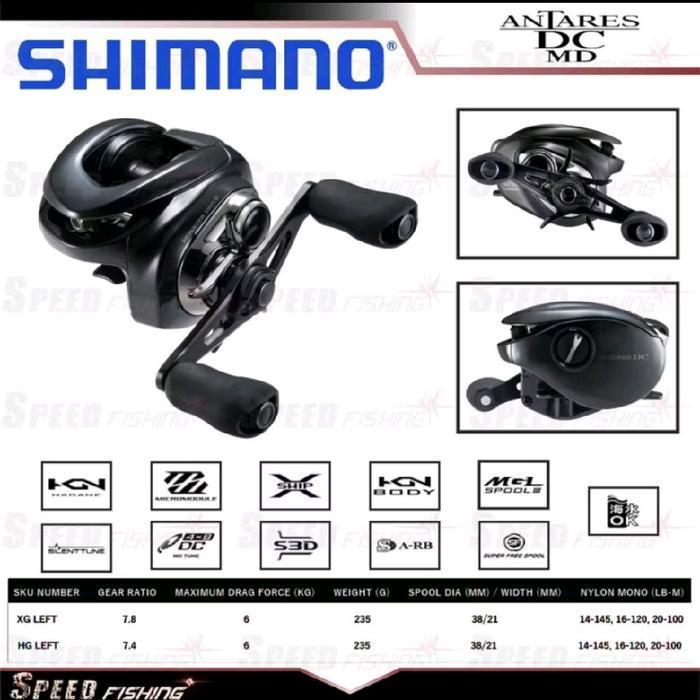(Terbaru) Reel Pancing Shimano Antares Dc Md Left Right Antares 2023 Bestseller