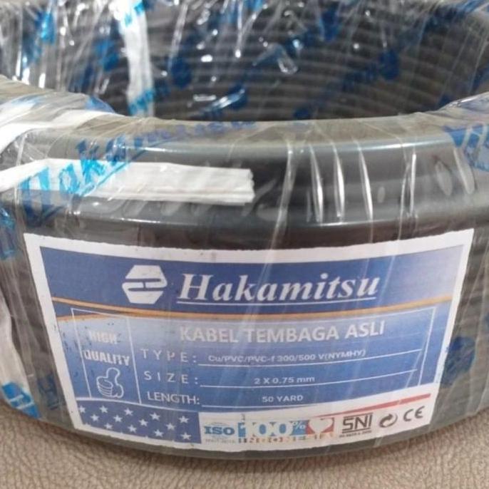 Hakamitsu - ( Hitam ) Kabel Listrik Serabut 2X0,75 Hakamitsu Kabel Nyy Nym Hyo 2X0.75