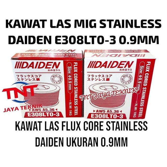 Procing- Kawat Las Flux Core Stainless Daiden 0.9Mm / Kawat Las Mig Stainless