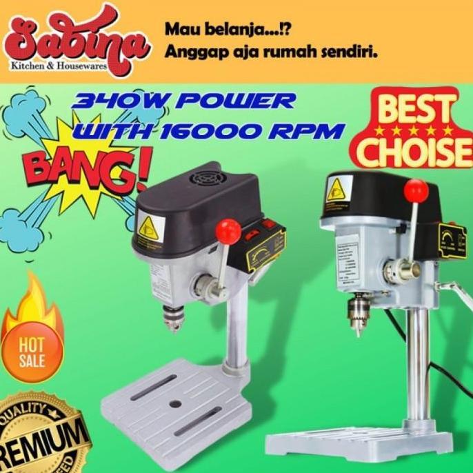 RETEKNO Mesin Bor Listrik Duduk Meja Mini Drill Press 340W Power 16000RPM