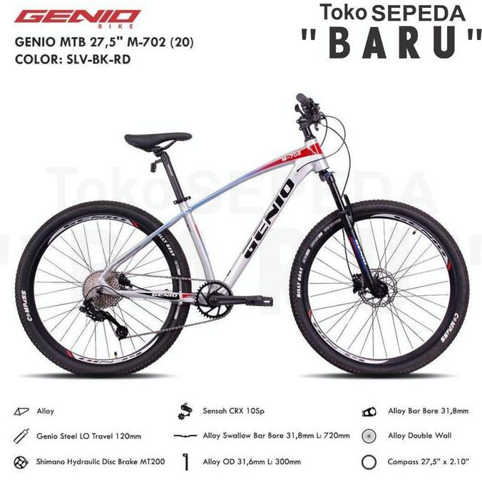 Terlaris Tb - Sepeda Mtb Genio By United M-702 Uk 27.5 Inch Alloy Hidrolis