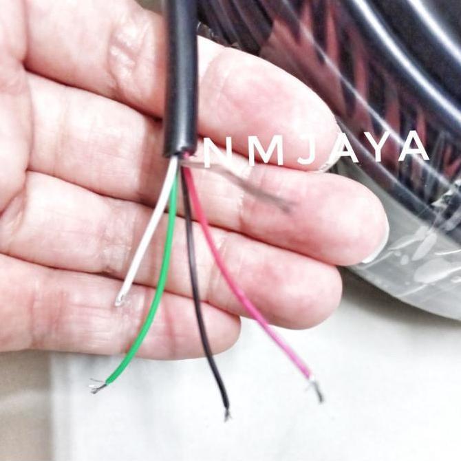 Kabel 4 Jalur Kabel Kontrol Isi 4 Plus Ground Kabel Serabut Awg 24 Hitam