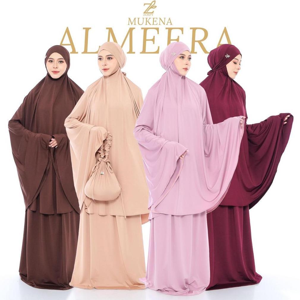 Zoefy Mukena Almeera Spandex Balon Adem Tidak Menerawang | Mukena Jumbo Anti Kusut Travel Friendly 4