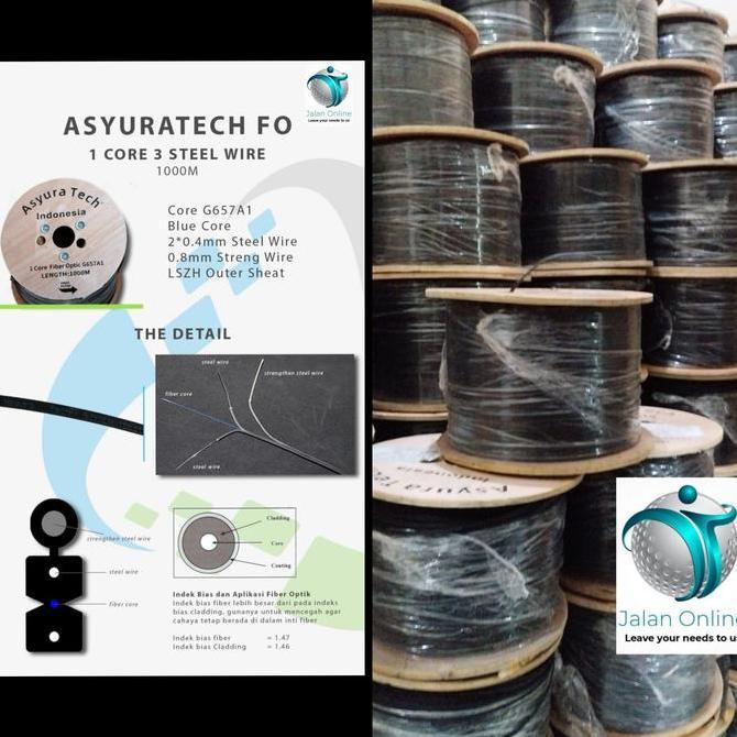 TERMURAH - kabel fiber optic dropcore 1 core 3 seling AsyuraTech 1core 3seling