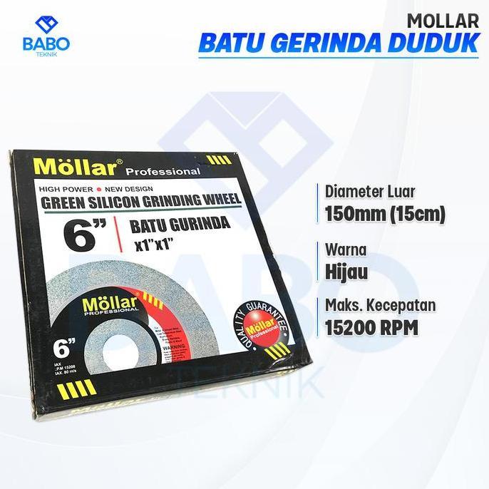 MOLLAR Batu Gerinda duduk 6inch grit 80