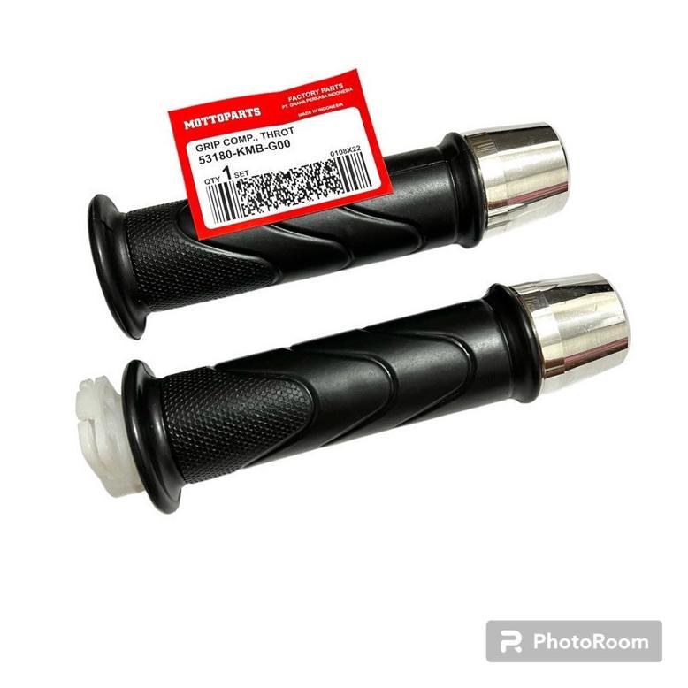 NEW {OR] Handgrip Honda + Pipa Gas + Jalu Stang Chrome Pcx / ALL BEAT NEW FI / VARIO 125 150