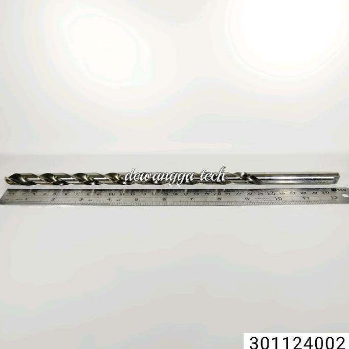 Nachi 12.4mm Long drill 12.4 mm mata bor besi panjang 12 . 4 mm HSS 12