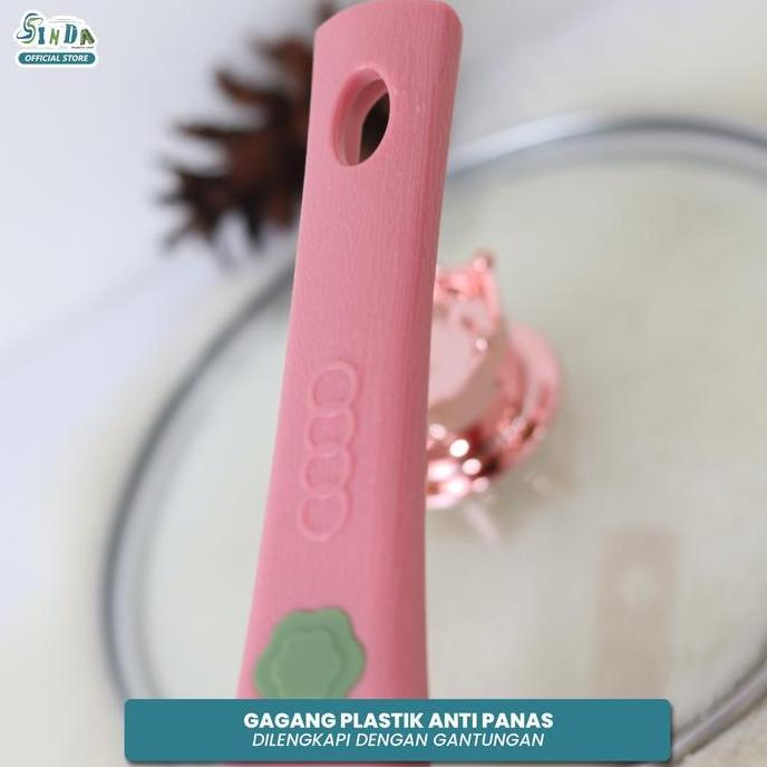 Ranggastandmurah - Sinda Panci Sakura Mpasi Set 2Pcs Alumunium Coating Granite Marbel - Peralatan Pa