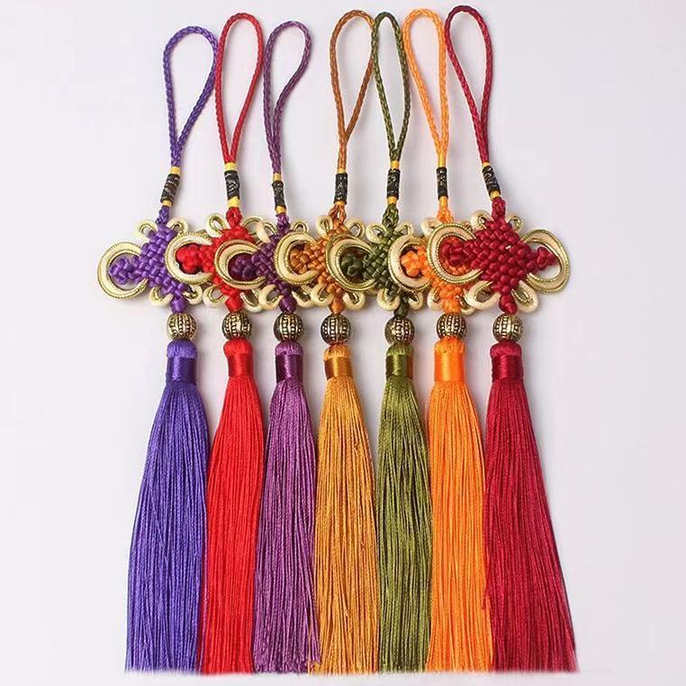 [Tassel List Emas] Tassel Hampers Anyam Rumbai Kerajinan Tangan Warna Warni Aksesoris Imlek Chinesse