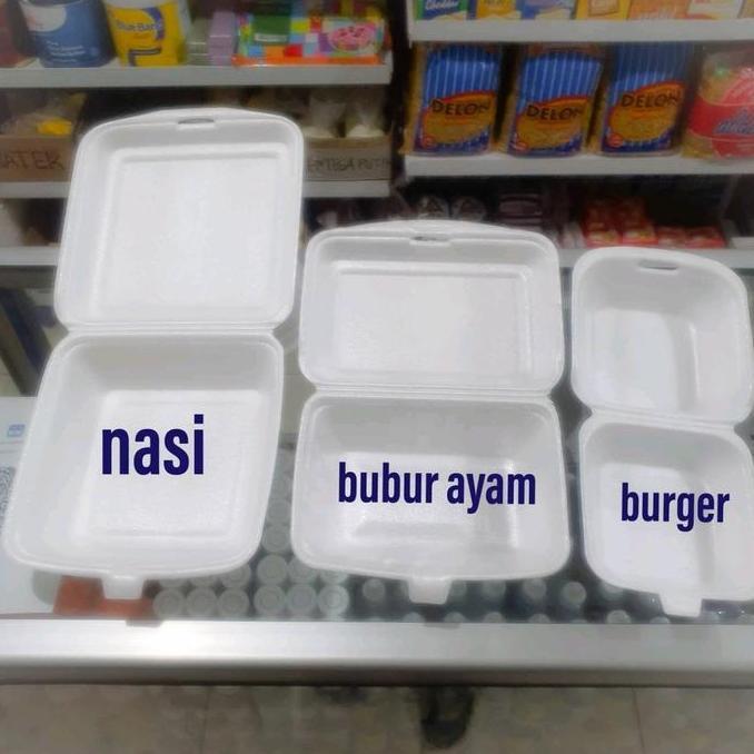 100pc- GOJEK- Foam GPS K-5 bakmi bubur Styrofoam/sterofoam/gabus nasi kotak makan