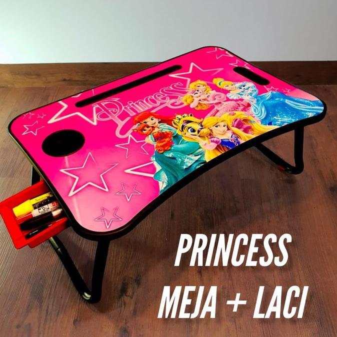 DV75 - Meja Belajar Lipat Karakter Meja laptop Besar Banyak motif