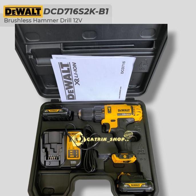 Dewalt DCD716 Bor Baterai Dewalt 12V Hammer Drill Dewalt DCD 716