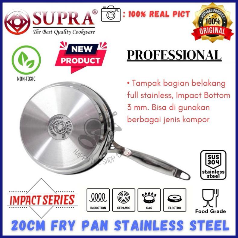 NEW PRODUCT SUPRA DEEP FRY PAN STAINLESS STEEL PREFFESIONAL SUS 304 / PENGGORENGAN STAINLESS IMPACT 