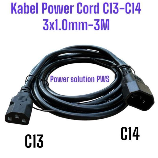 DV306 - Kabel Power Server Kabel Power Ups Apc C13-C14 3x1mm 1,8M 3 Meter [ Model AP9870 ] C13 to C1