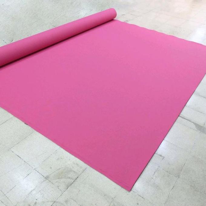 Terjangkau Karpet Bludru Polos Saraye Pink Meteran L2 X 1M Cocok Untuk Masjid, Pameran, Rumah