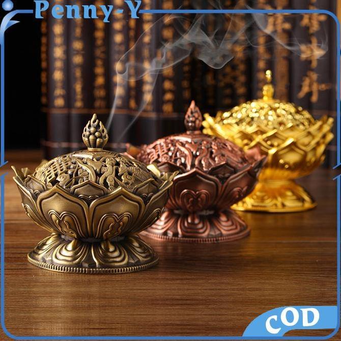 QWEKLY Tempat Bakar Dupa Lotus Mabkhara Pembakar Dupa Backflow/Dupa Lingkar