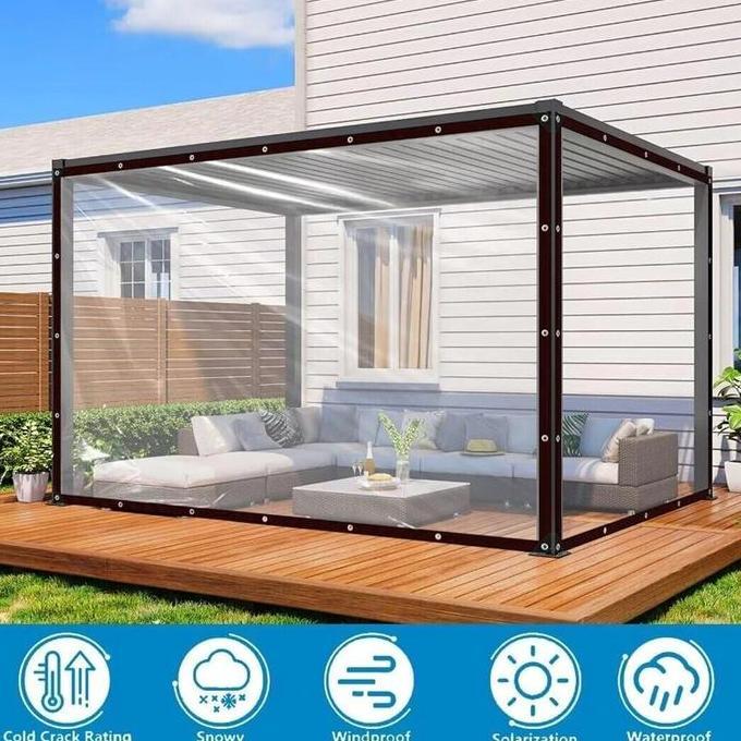 WOFLES Plastik Bening 99% Tahan Air Terpal Tebal Plastik Bening Tebal Plastik Uv Green House Plastik