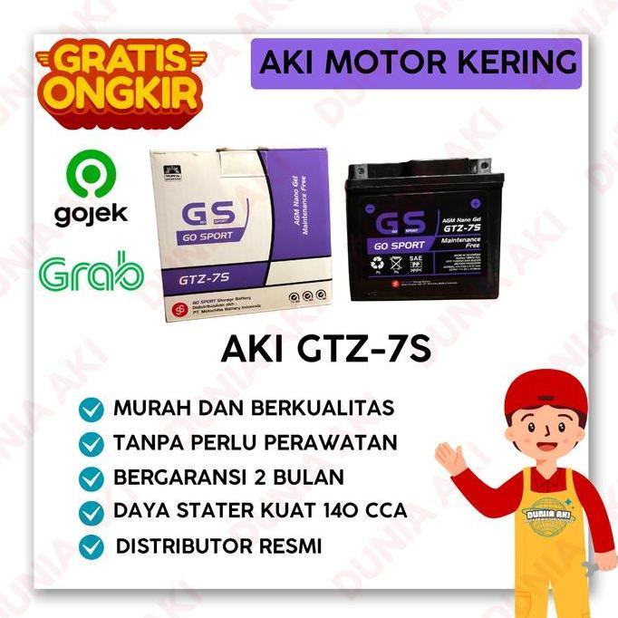 Promo AKI MOTOR GS GTZ-7S MOTOR CBR 150, SATRIA FU 150, Vario 150&160, PCX Diskon