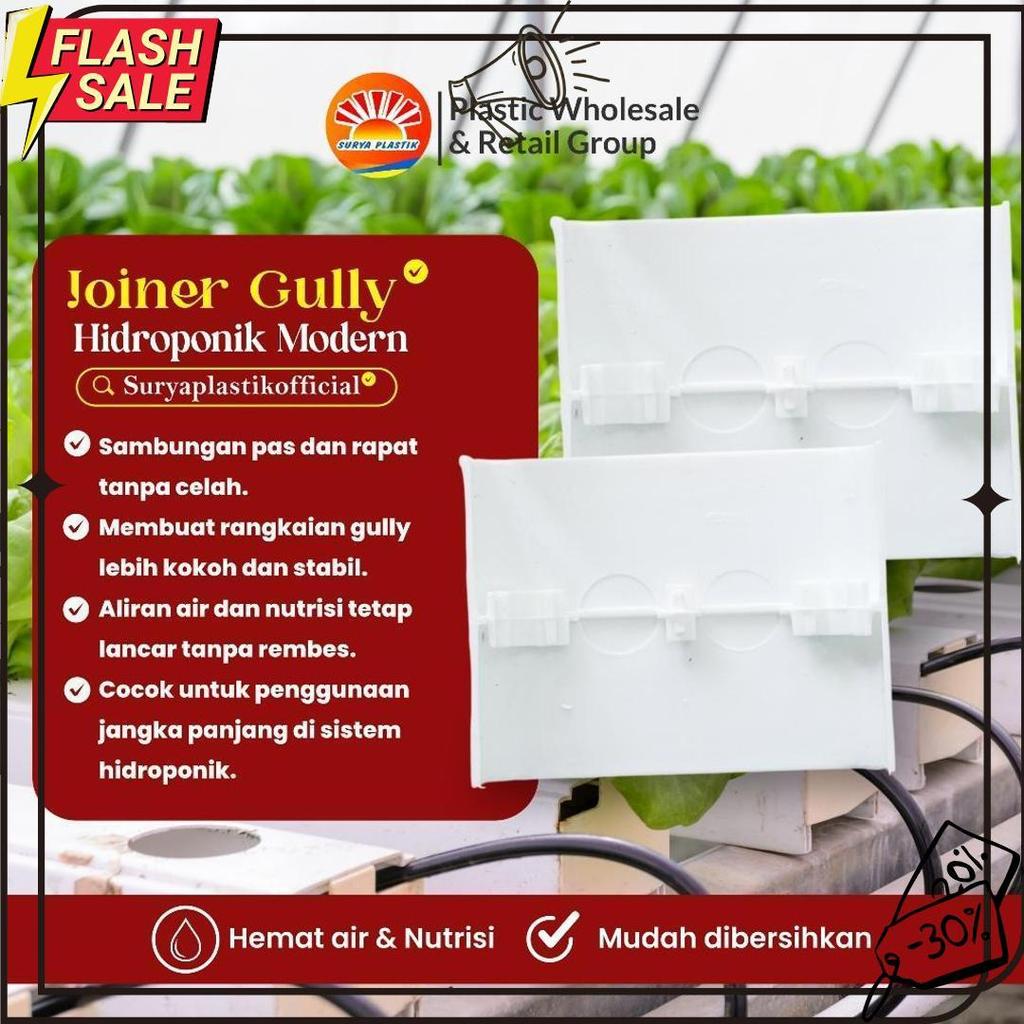 Joiner Gully Hidroponik Nft Dft Trapesium -  Sambungan Talang Hidroponik Nft Dft Anti Bocor Meledak