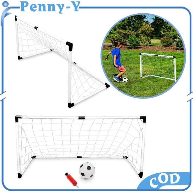 MONOLOZ 2pcs Mainan Gawang sepak bola anak Mainan Gawang Bola gawang anak bola
