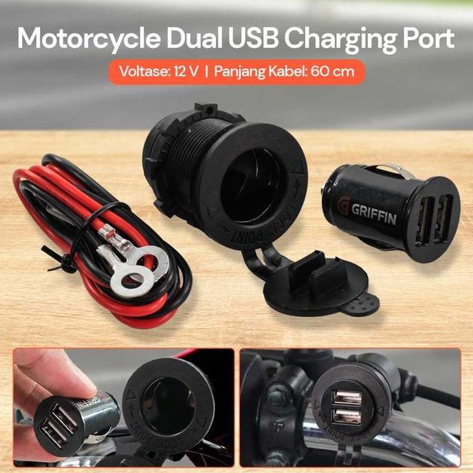 Charger Usb Motor Mobil Waterproof 12 volt Modul Charger HP motor ready
