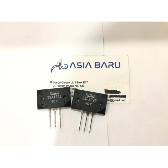 TR TRANSISTOR FINAL SANKEN 5DY 2SA1216 2SC2922 A 1216 C 2922 ORIGINAL