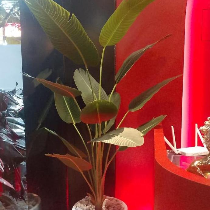 pohon monstera jumbo/bunga artificial/bunga plastik/bunga hias/Pohon PisangPlastik/Pohon Palem Plast