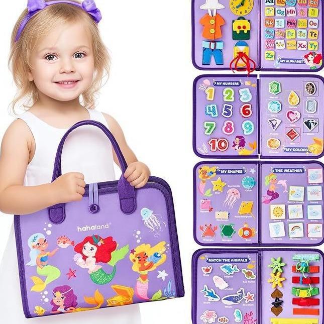 Busy Book Bag Mainan Montess Edukasi Busy Board Papan Busy Board