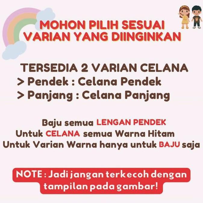 LA12 ~ Baju Setelan Anak Laki Laki - Pakaian Kaos dan Celana Fashion Anak Cowok Usia 5-15 Tahun - Mo
