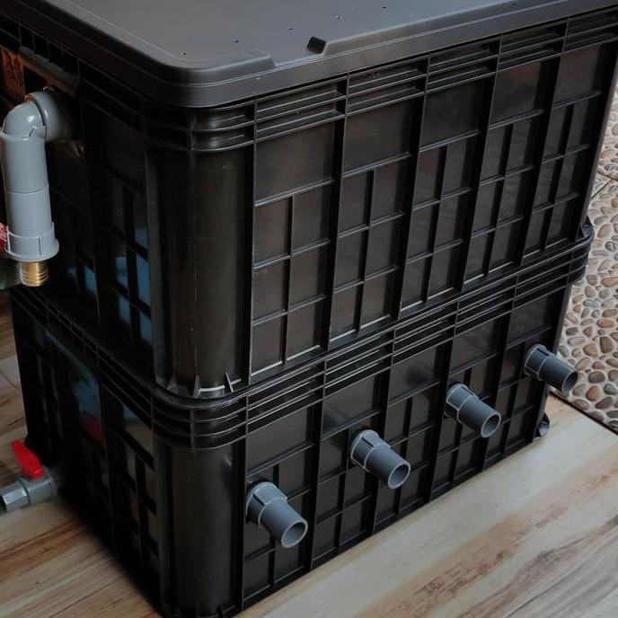 Trickle filter hitam jumbo 2 susun berikut isi media