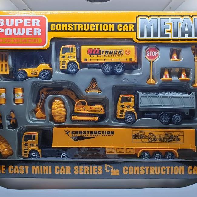 Diecast Metal Construction Car F15 Mainan Anak Konstruksi Alat Berat