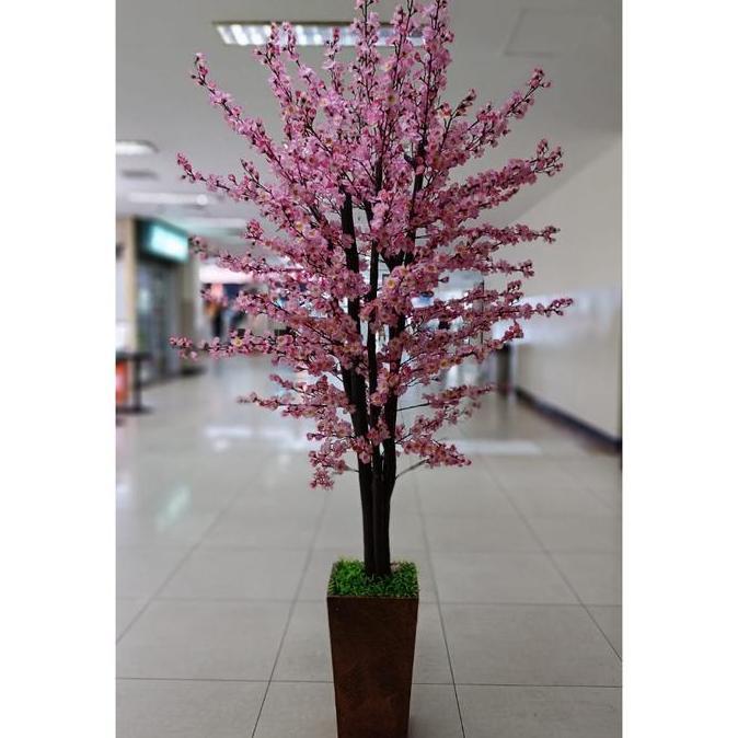 Pohon bunga meihua sakura imlek angpao besar tinggi 175 cm 2 m imlek ALU