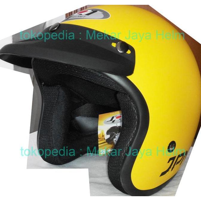 Helm Bogo JPN (ARC) kuning / yellow dop matt doff retro klasik