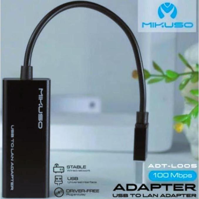 Wkprojec- Mikuso Adt-L005 Pro Usb To Lan Adapter 100Mb/S Nisuta Adt-L005 Pro Original Mikuso
