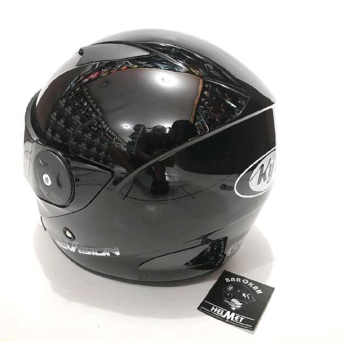 Helm kyt 2 vision hitam glossy double visor Kaca
