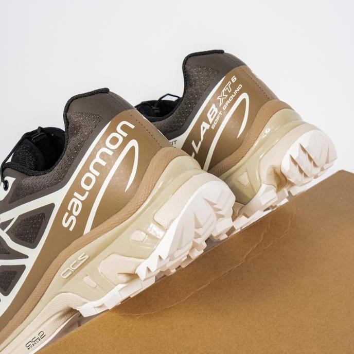 Ready Sepatu Salomon Xt6 Recut Wren Kangaroo Vanilla Brown Authentic | Original 100%