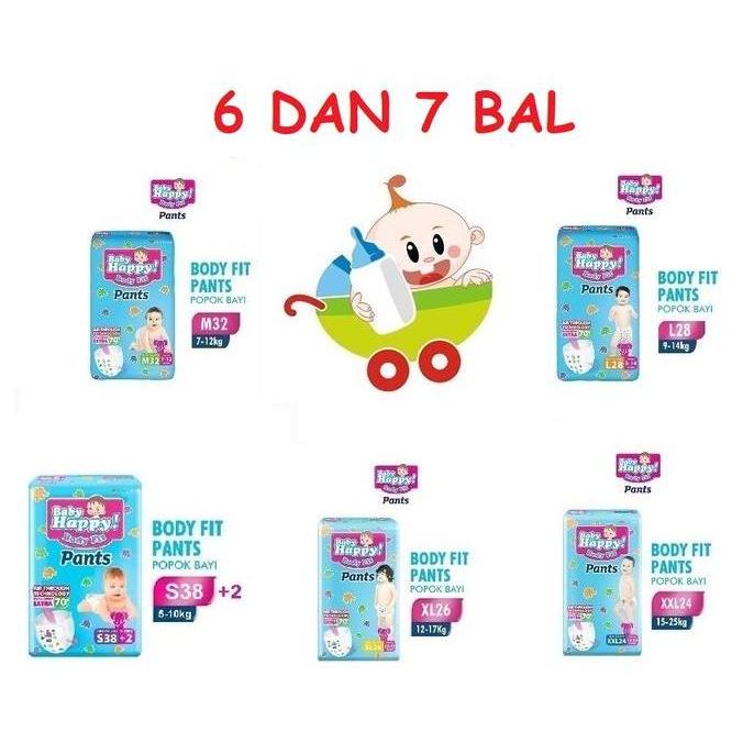 Projecmax- [ Termurah 6&7 Bal Dikirim Pakai Dus/Kargo ] Baby Happy/Makuku Comfit/Mombaby Mega Jumbo 