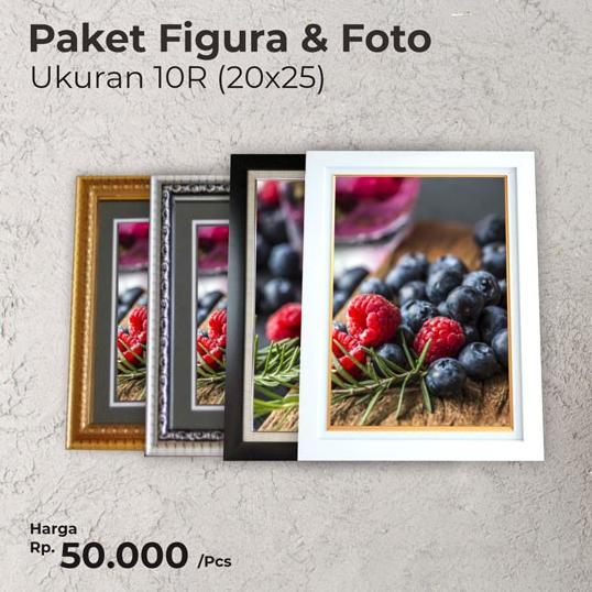 TERBARU 2026 PAKET Pigura Figura Bingkai Frame & Cetak Foto 10R