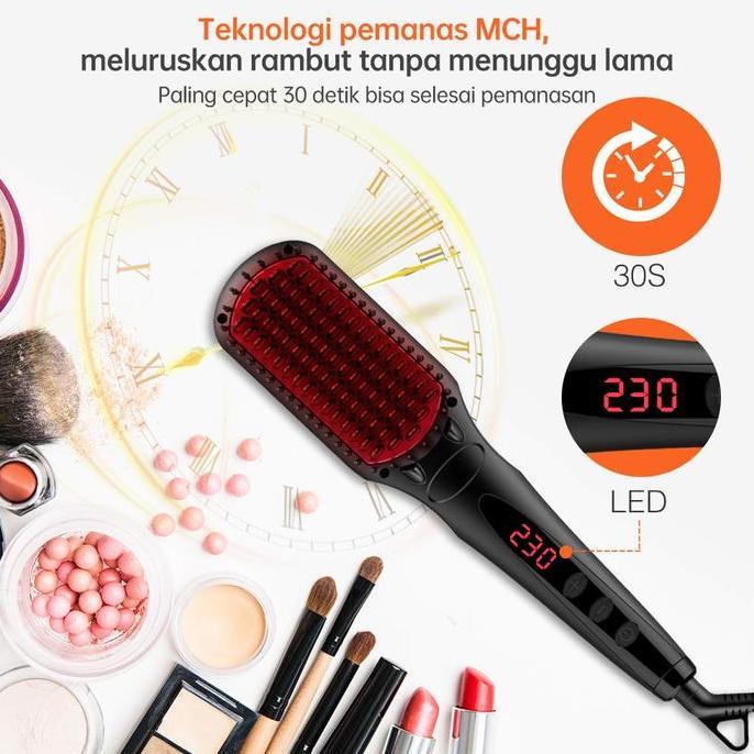 Terlaris - SOSEKI Sisir Catokan Pelurus Rambut 16 Tingkat Suhu / 170g Catokan Mini Ringan / Tegangan