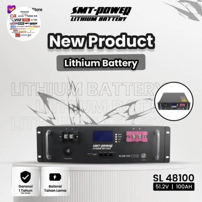 Baterai Lithium LifePO4 48V 100Ah Aki Battery Litium SMT POWER SL48100