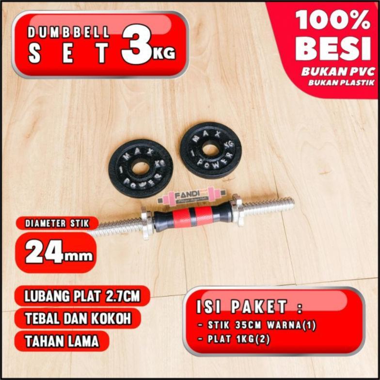 Barbel 3kg BESI - Dumbbell Set 3kg - Dumbell 3kg - dumble 3kg