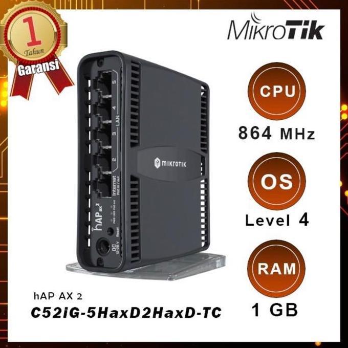 MIKROTIK WIFI6 HAP AX2 C52IG-5HAXD2HAXD-TC HAP AX 2 ORIGINAL DAN TERPERCAYA