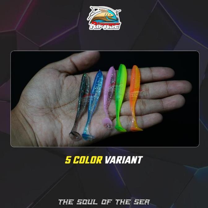RIPTIDE VORTEX SOFT LURE PADDLE TAIL 5.5 CM 7 CM UMPAN PANCING UL ULTRALIGHT CASTING BAHAN KARET KEN
